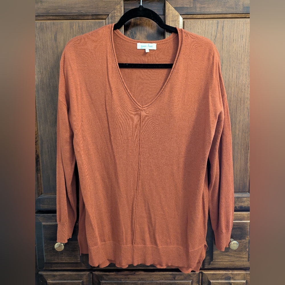 G&L Must Have Layering Sweater in Baked Clay